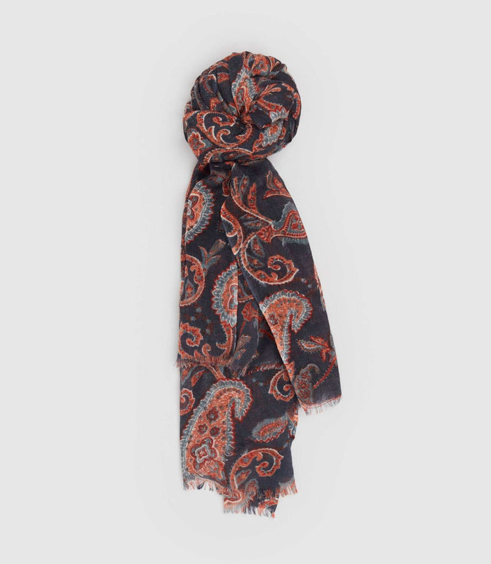 izac Écharpe en laine marine "Olivia"