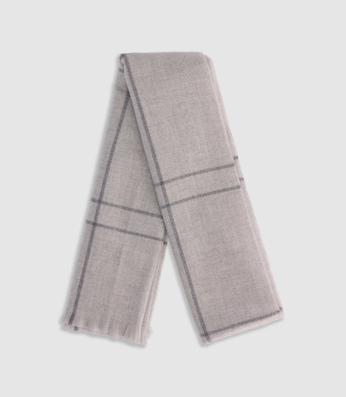 Izac Echarpe Fantaisie à Carreaux Grise