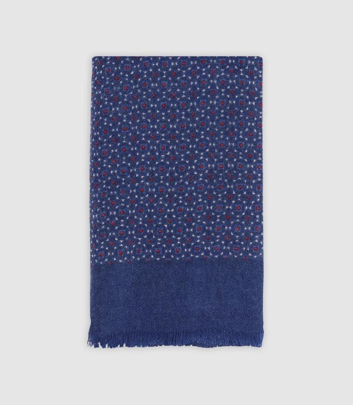 Izac Echarpe Fantaisie à Franges Marine