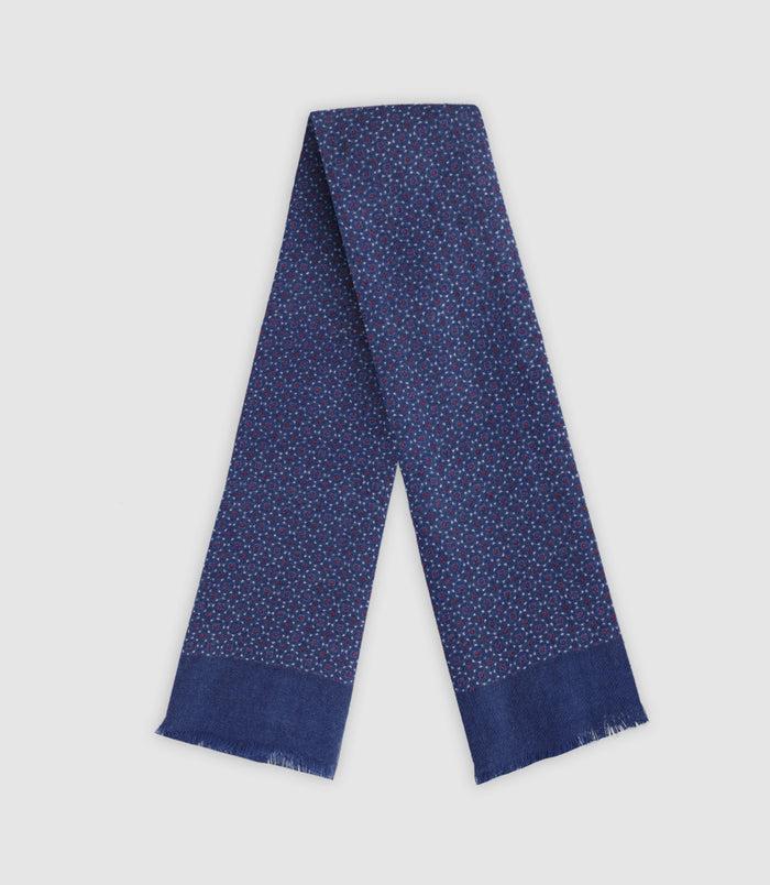 izac Echarpe fantaisie à franges marine
