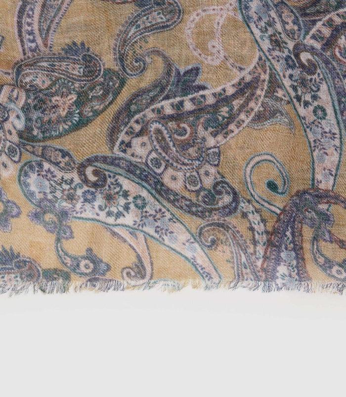 Izac Echarpe Fibre Naturelle Ocre "Olma"