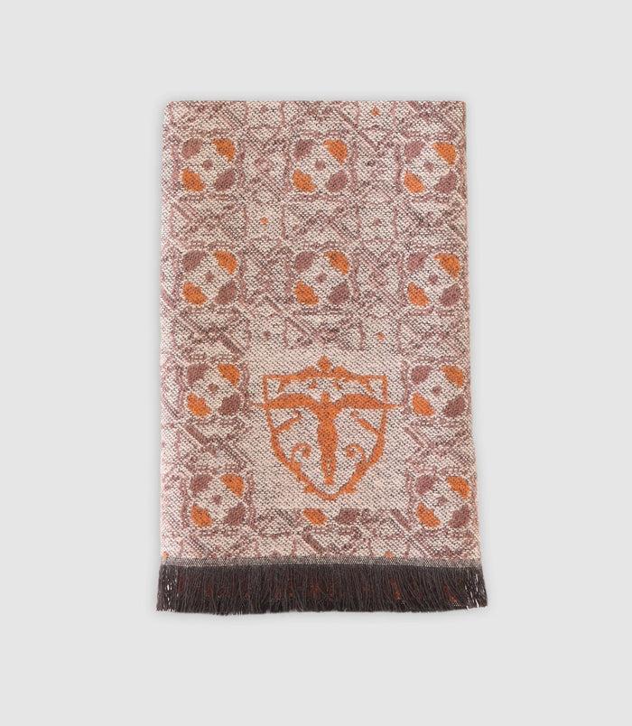 Izac Echarpe Graphique à Fleurs Beige