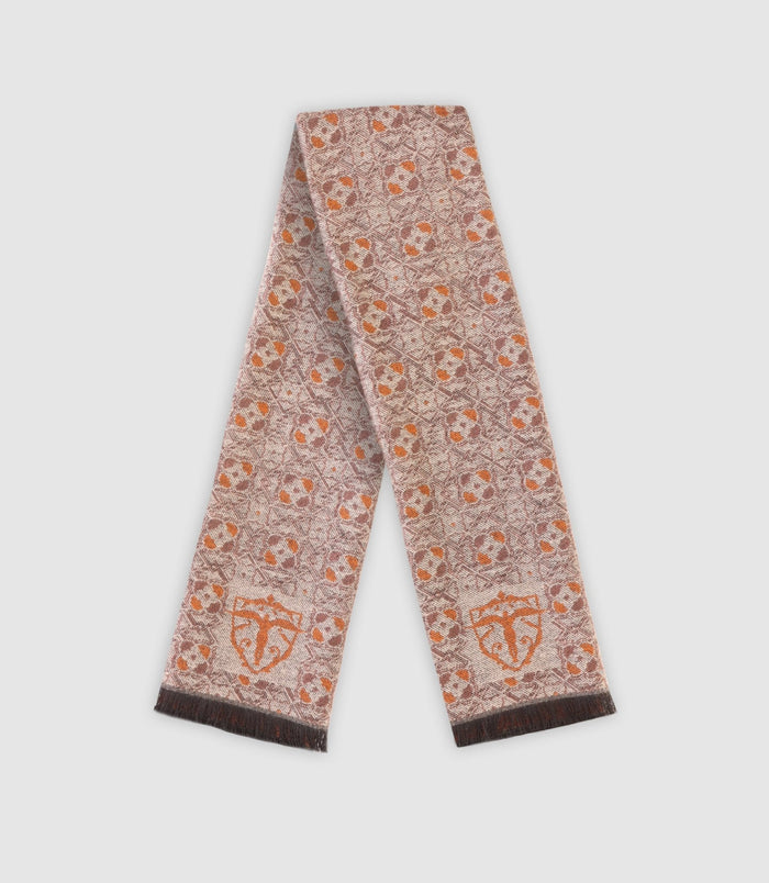 izac Echarpe graphique à fleurs beige