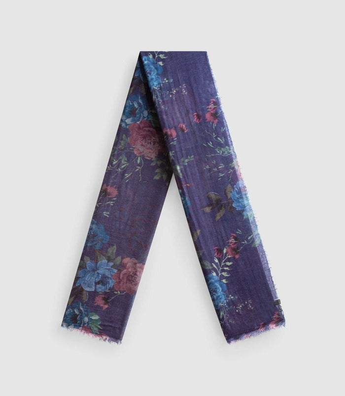 Izac Echarpe Imprimée Marine "Iman"