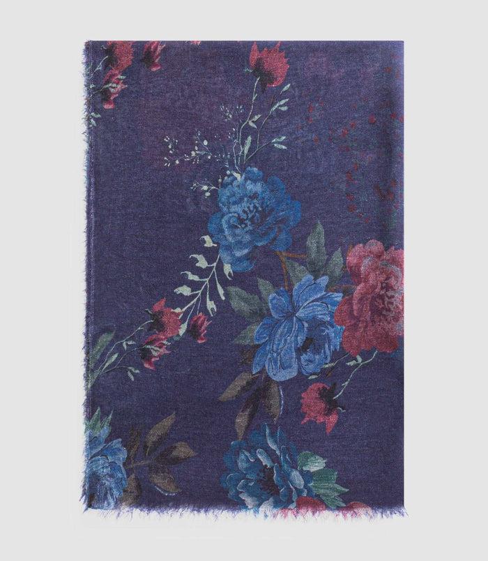 Izac Echarpe Imprimée Marine "Iman"