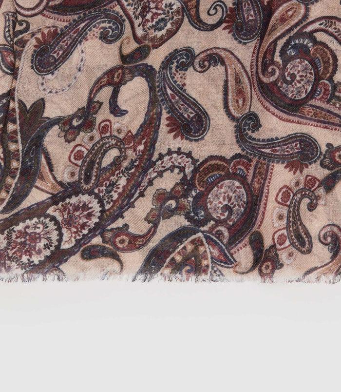 Izac Écharpe Motif Cachemire Beige "Octive"