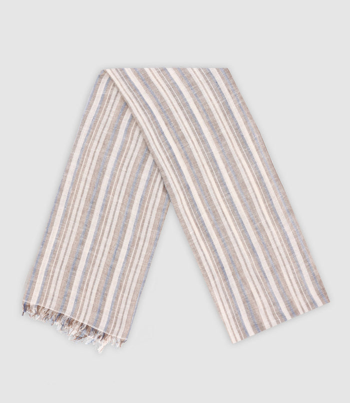 Izac Echarpe Rayée Grise