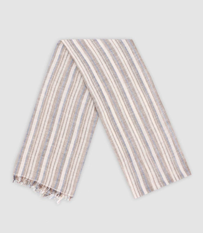 izac Echarpe rayée grise