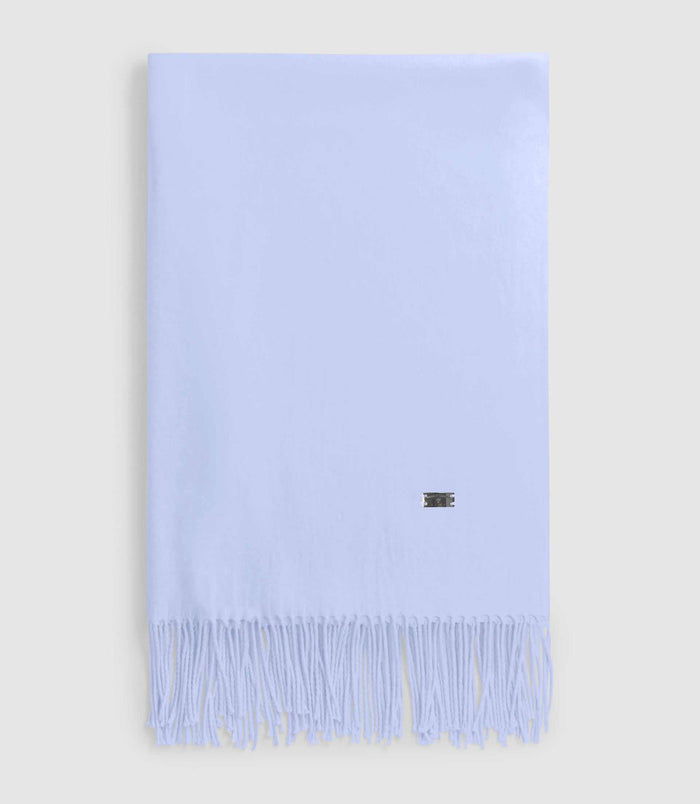Izac Echarpe Unie à Frange Bleu Ciel AURORE