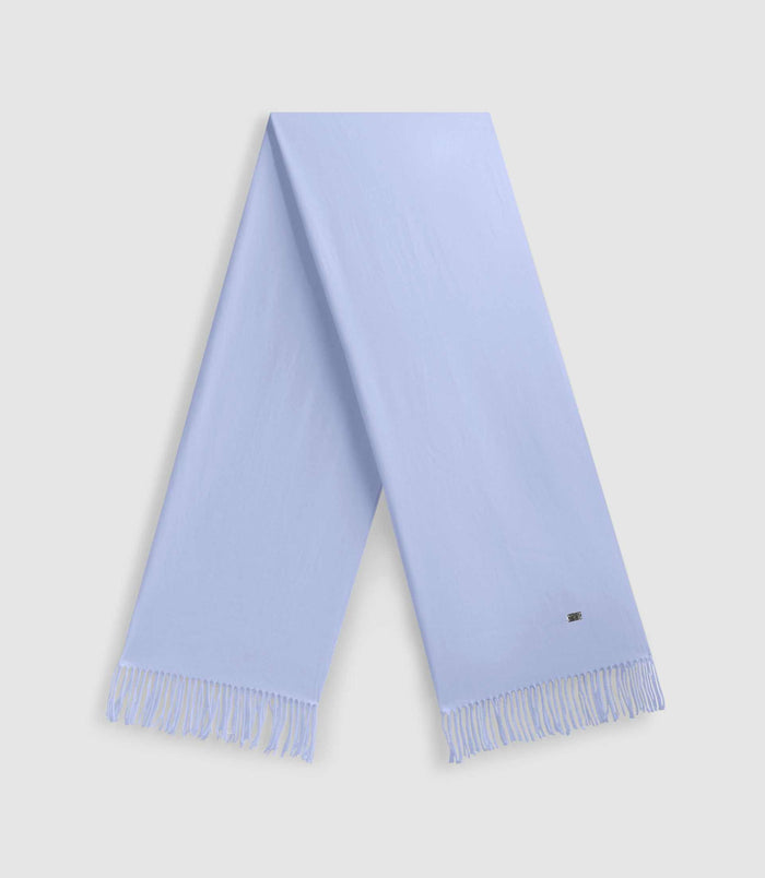 izac Echarpe unie à frange bleu ciel AURORE