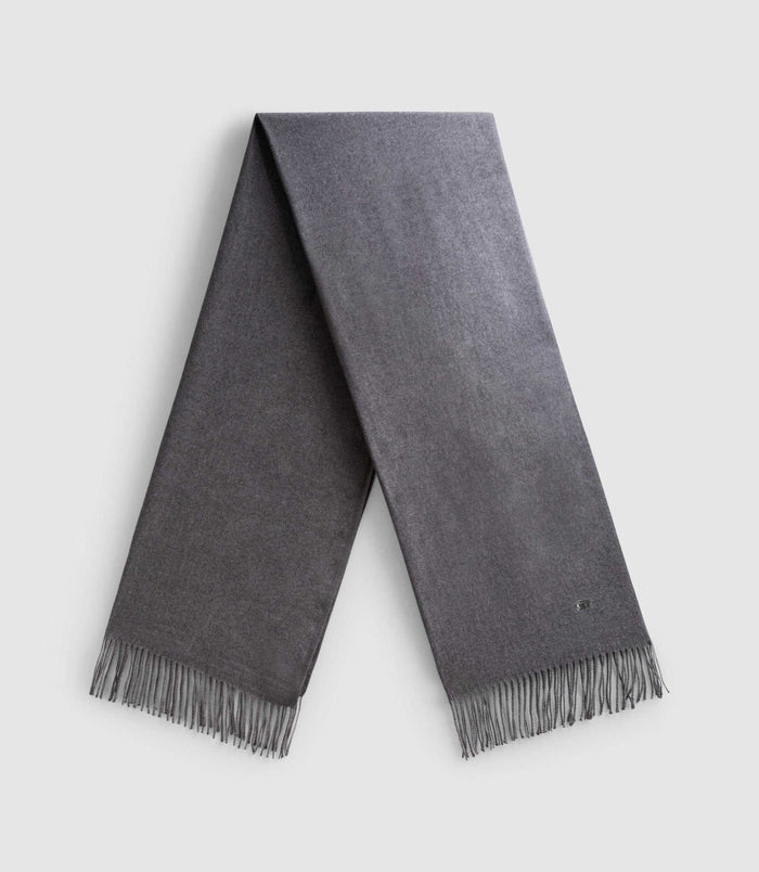 Izac Echarpe Unie à Franges Grise AURORE