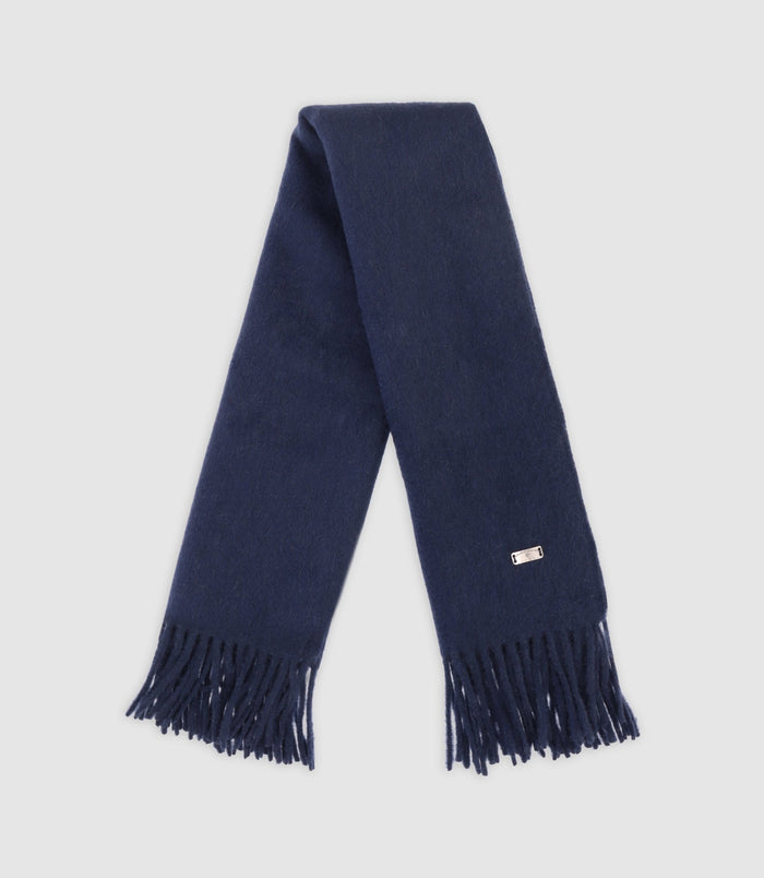 Izac Echarpe Unie à Franges Marine