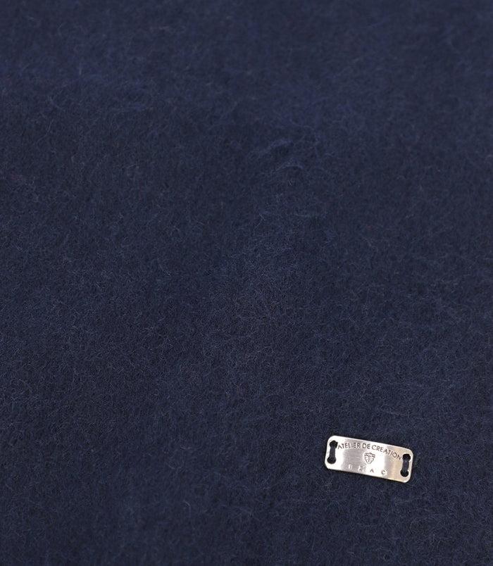 Izac Echarpe Unie à Franges Marine