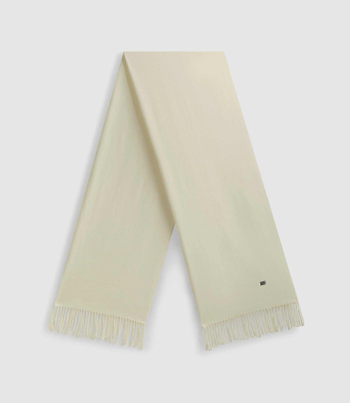 izac Echarpe unie avec frange écru AURORE