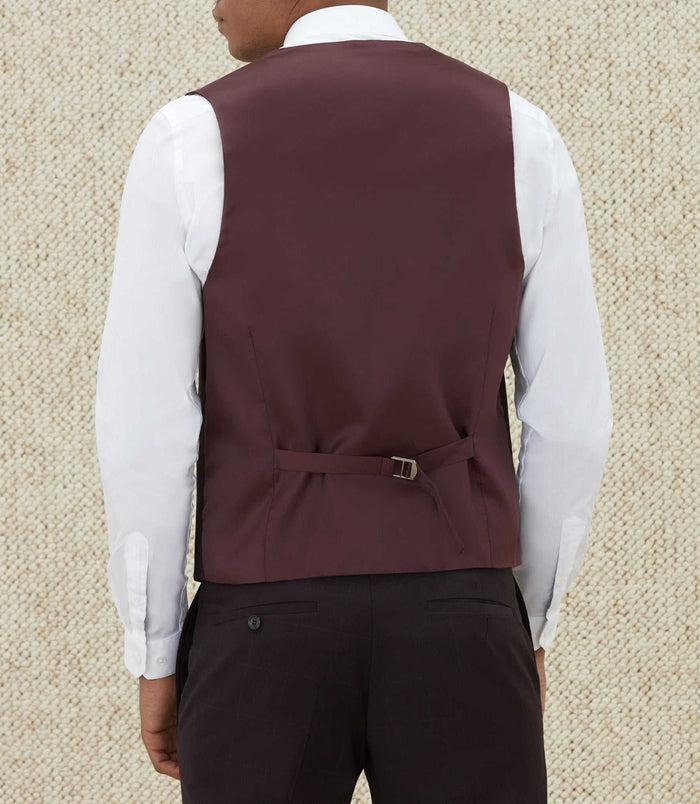 Izac Gilet Bordeaux à Motif "quartiste"