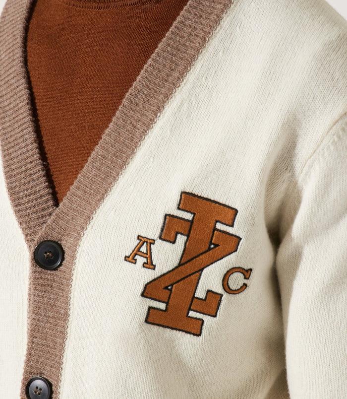 Izac Gilet Boutonné Brodé écru