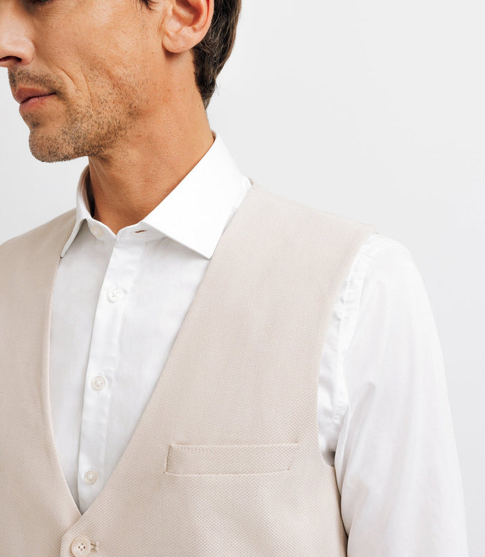 Izac Gilet Casual Armuré écru