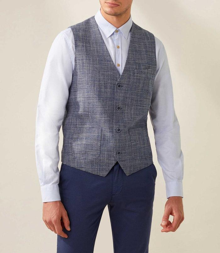 Izac Gilet Casual Bleu "Lenvie"