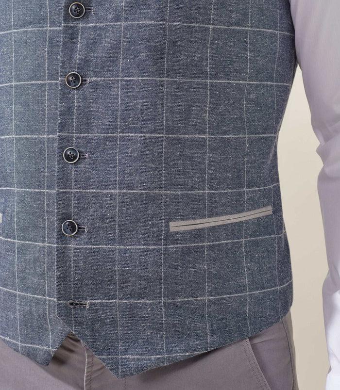 Izac Gilet Casual Bleu "Levasion"