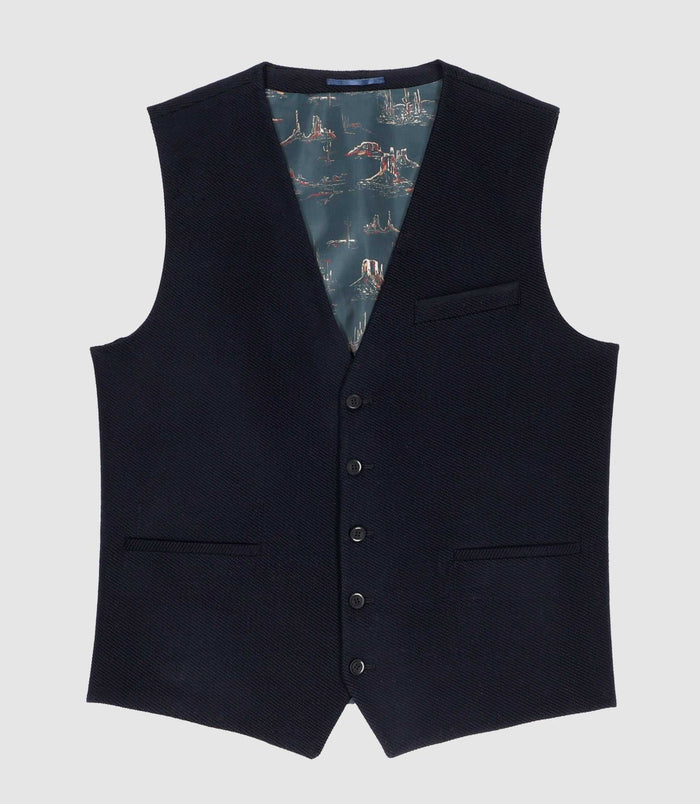 Izac Gilet Casual En Velours Marine XDJANGO