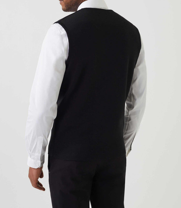 Izac Gilet Casual Fantaisie Noir "Larsen"