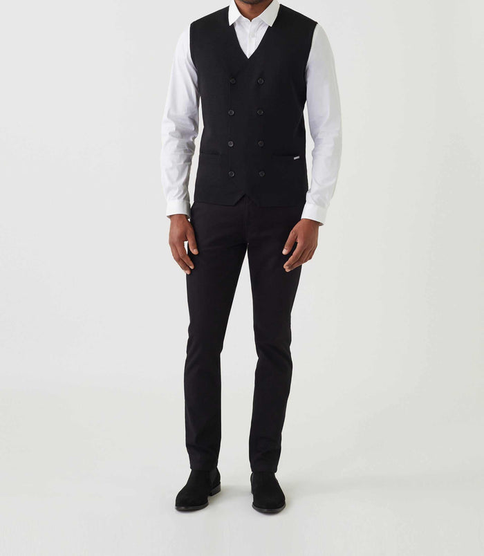 izac Gilet casual fantaisie noir "Larsen"