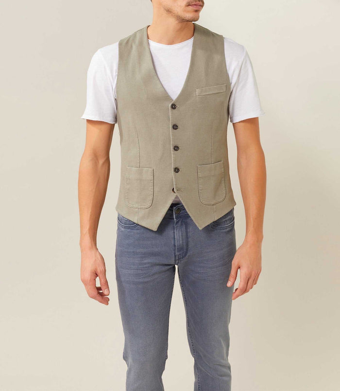 Izac Gilet Casual Kaki "Quideal"