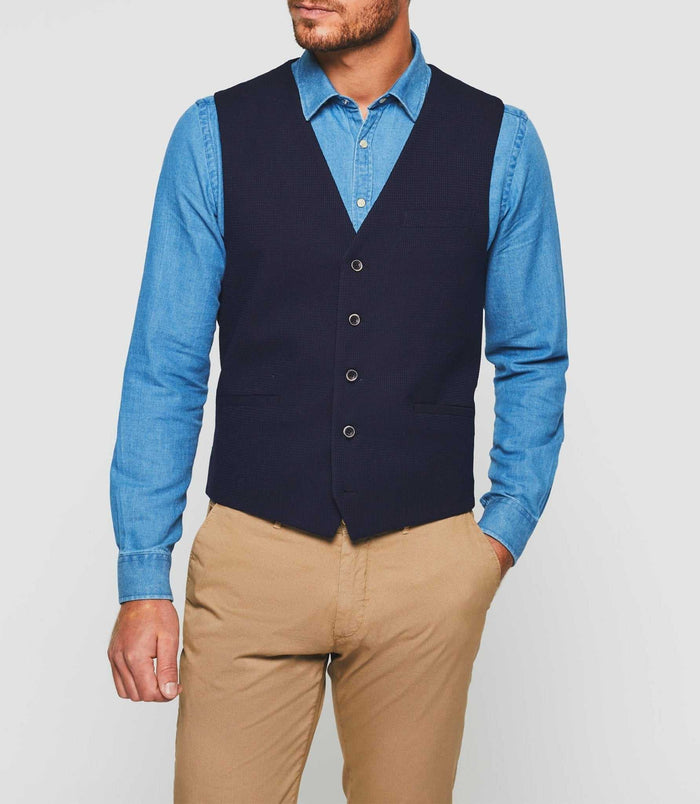 Izac Gilet Casual Marine "Jimage"