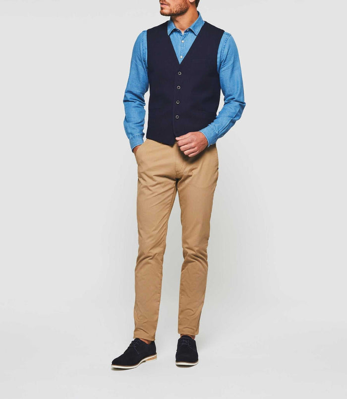 izac Gilet casual marine "Jimage"