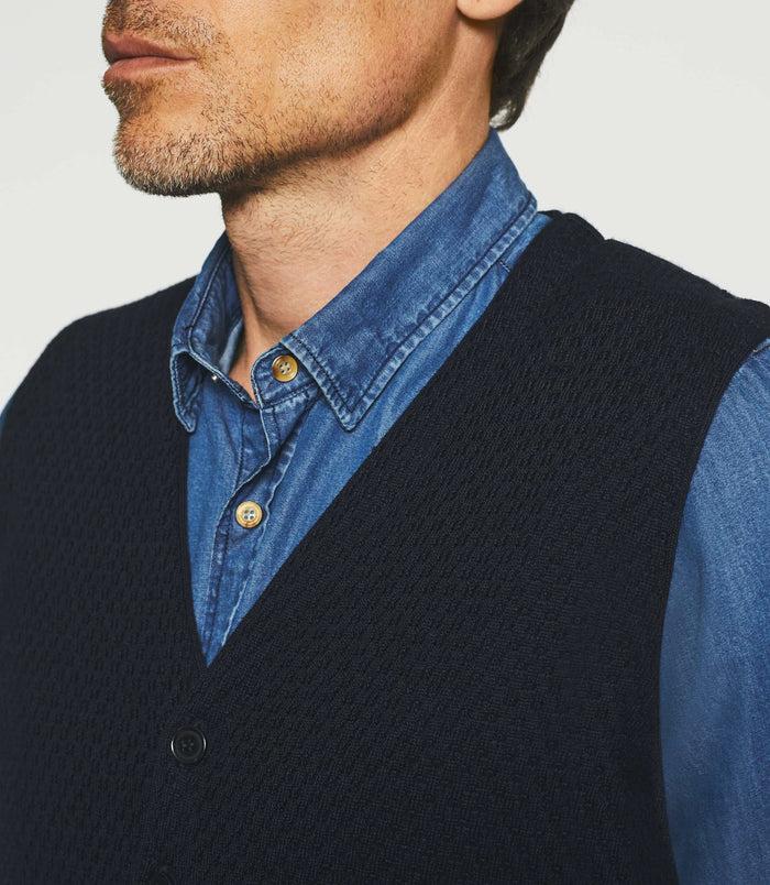 Izac Gilet Casual Sans Manches Marine BIAGO