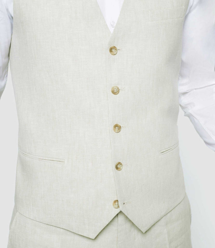 Izac Gilet De Costume Beige "Jcielo"