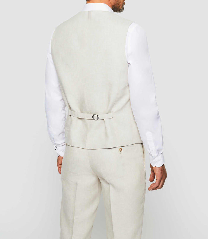 Izac Gilet De Costume Beige "Jcielo"