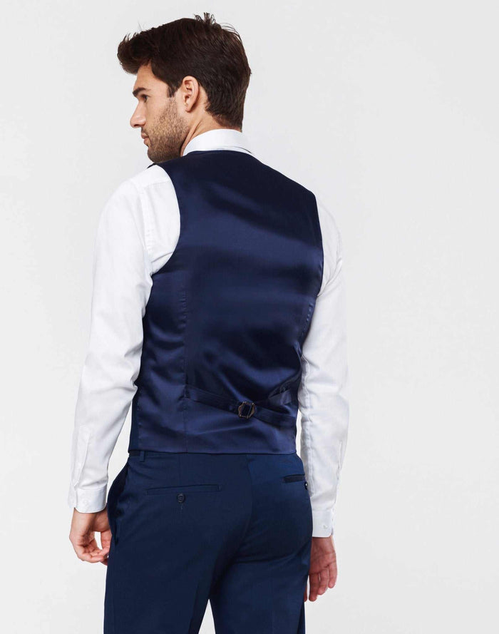 izac Gilet de costume bleu