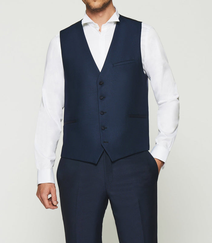 izac Gilet de costume bleu