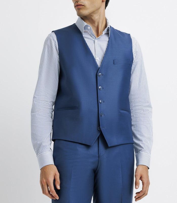 izac Gilet de costume bleu