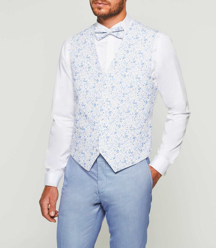 Izac Gilet De Costume Cérémonie Ciel "Jacques"