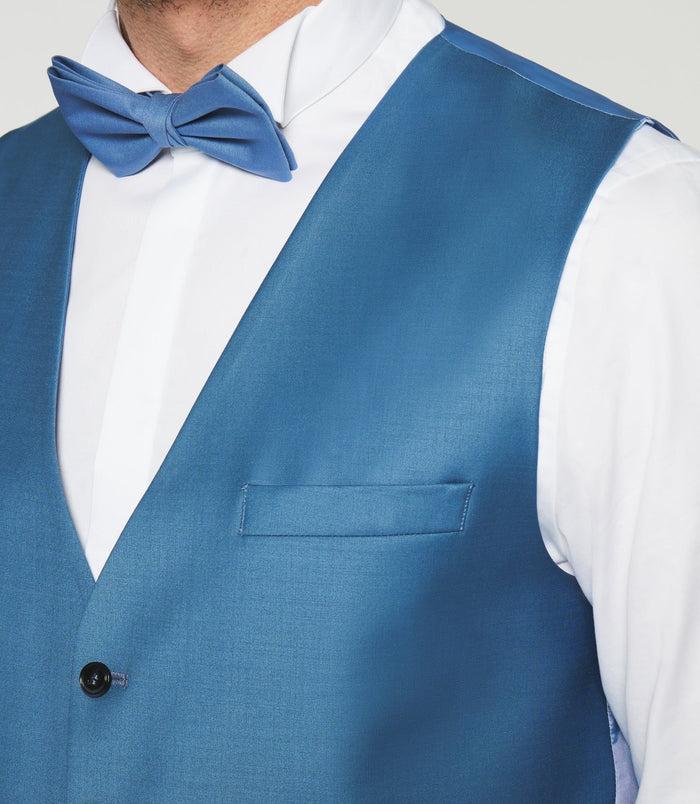 Izac Gilet De Costume En Laine Bleu Clair JFAVORI