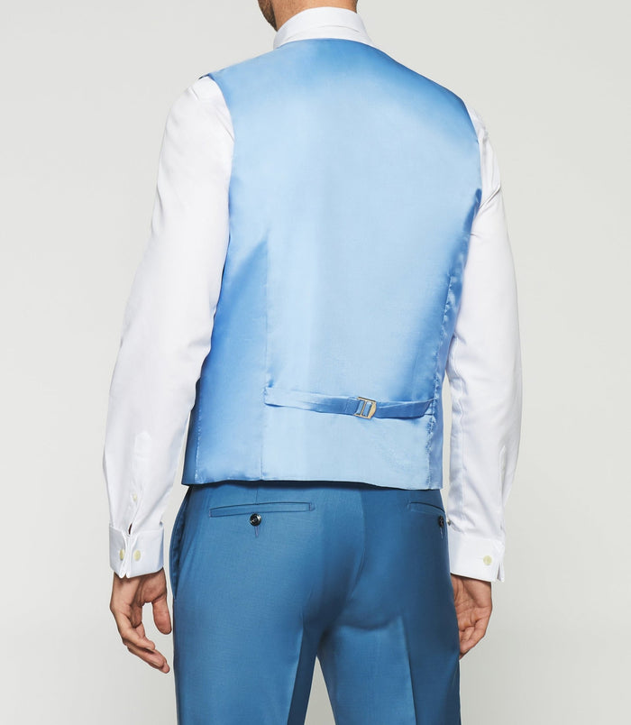 Izac Gilet De Costume En Laine Bleu Clair JFAVORI