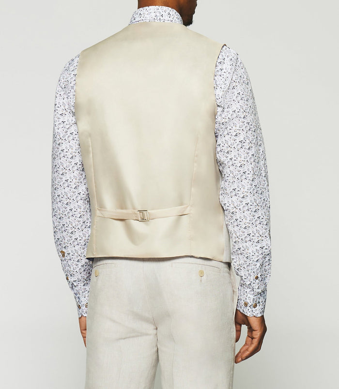 Izac Gilet De Costume En Lin Parme JCELESTE