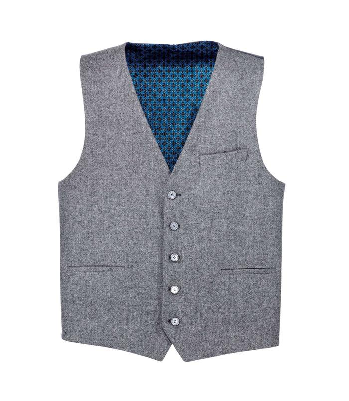 Izac Gilet De Costume En Tweed Gris "Quepatant"
