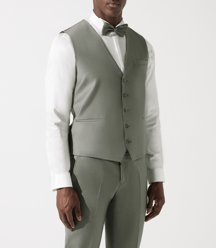 izac Gilet de costume kaki clair