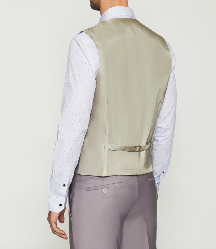 Izac Gilet De Costume Laine Parme Foncé JFAVORI