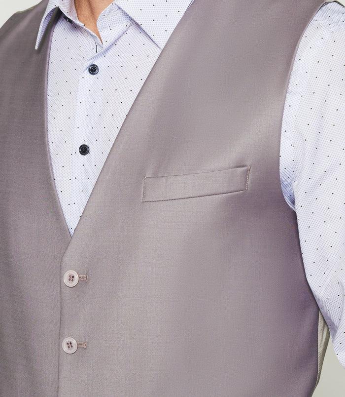 Izac Gilet De Costume Laine Parme Foncé JFAVORI