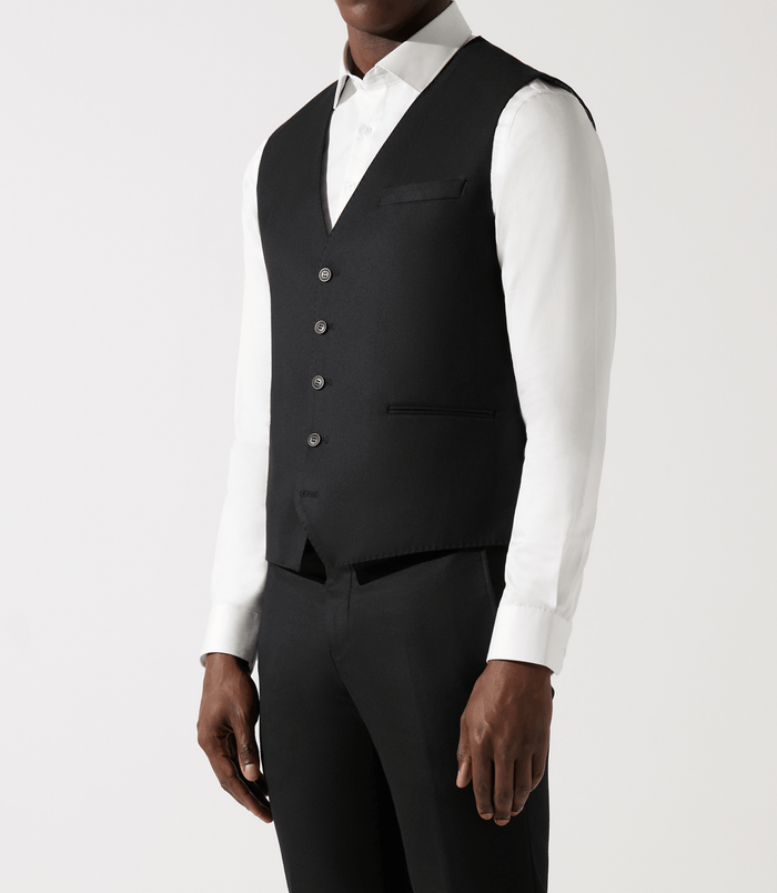 izac Gilet de costume noir XSOYEUX