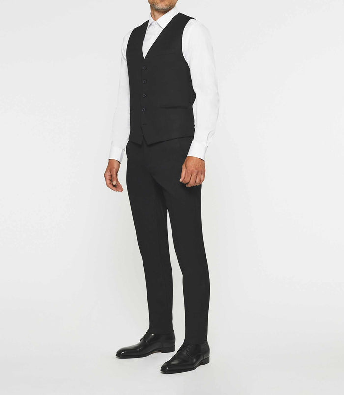 izac Gilet de costume noir XSOYEUX