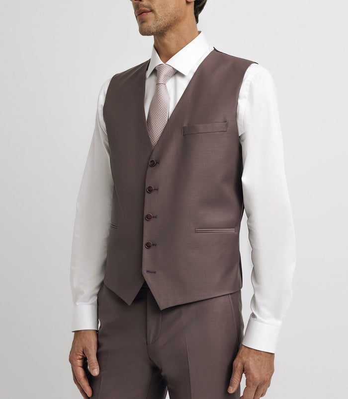 izac Gilet de costume parme foncé