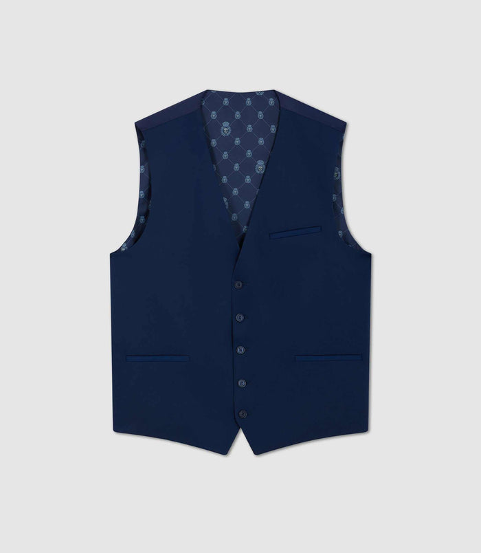 izac Gilet de costume tissu technique bleu "Jionac"