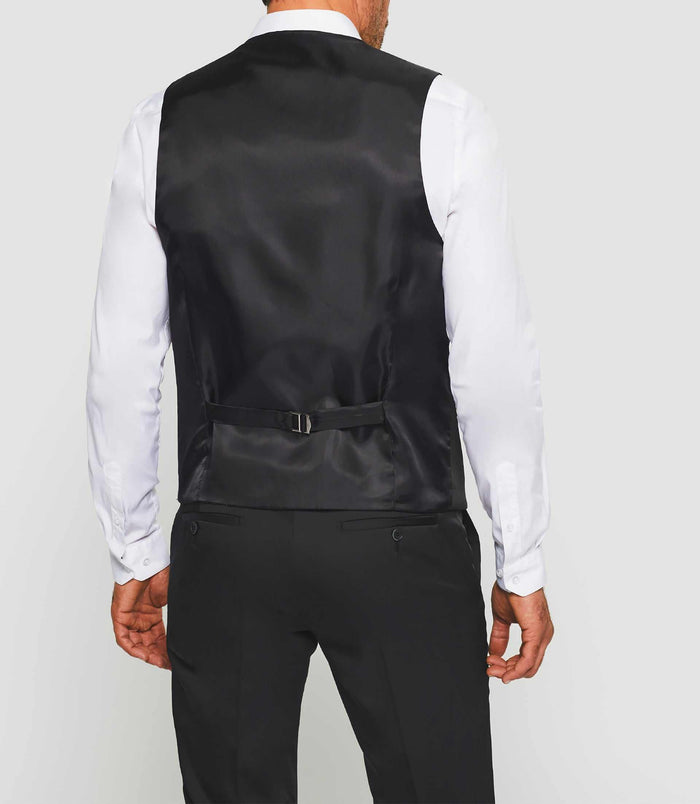 Izac Gilet De Costume Tissu Technique Noir "Jionac"