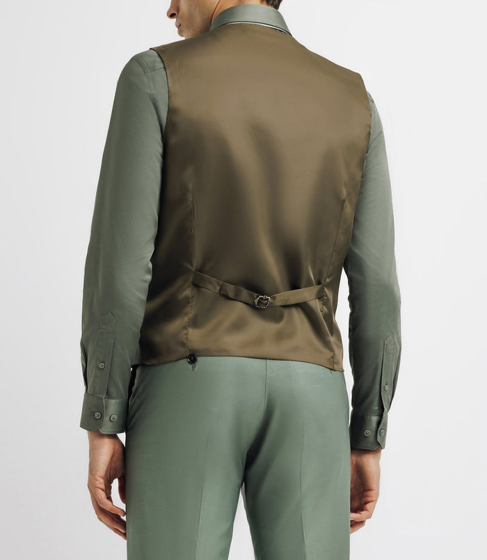 Izac Gilet De Costume Vert Clair