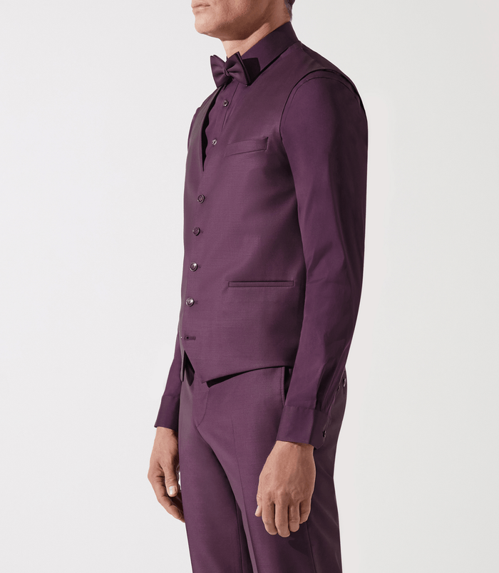 izac Gilet de costume violet
